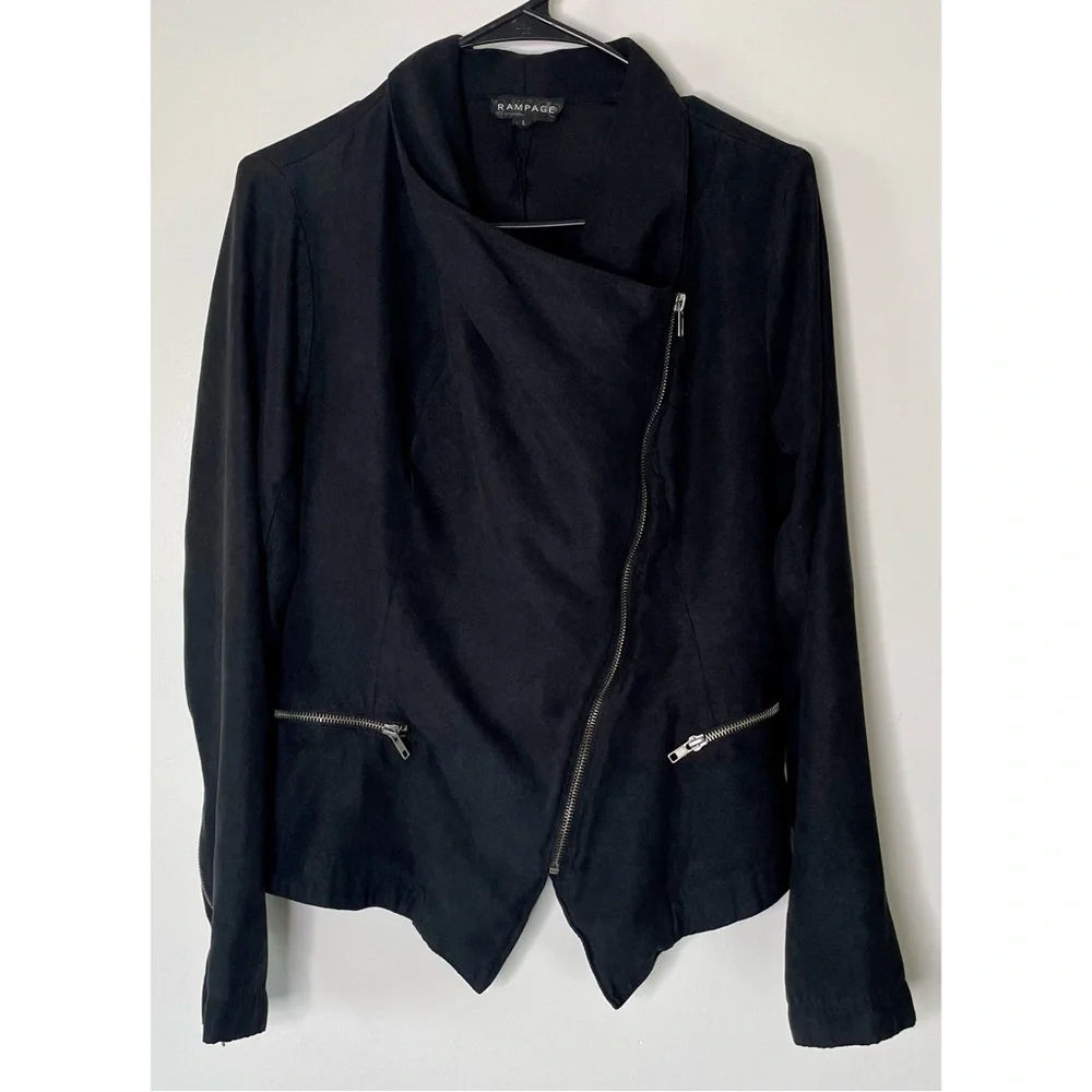 Rampage Black Faux Suede Jacket